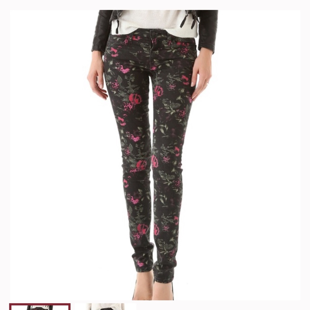 Joe’s Jeans The Skinny Electric Floral Black Skinny Jeans Women’s Size 27 NWT - Picture 4 of 10